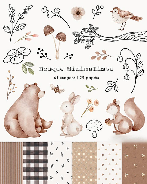 Bosque Minimalista - Kit Digital
