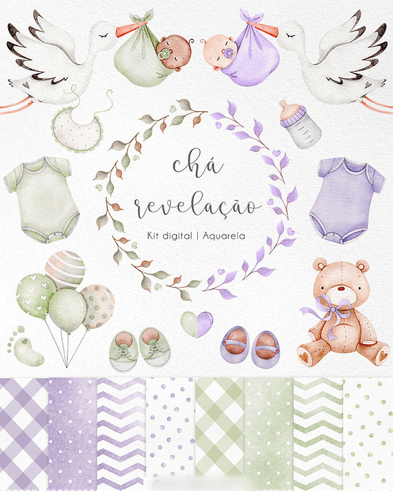 Chá Revelação - Kit Digital 1