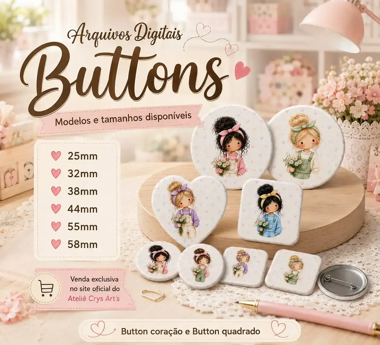Coleção Bottons - Arquivo de Corte 1