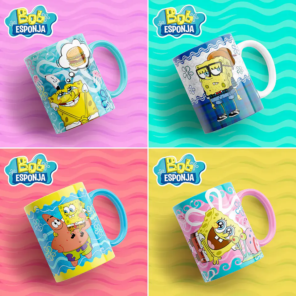 Pack Bob Esponja - Sublimação 1