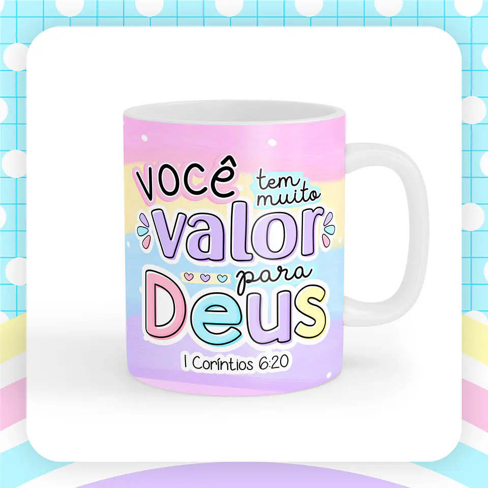 Canecas Versículos Fofinhos - Sublimação 5