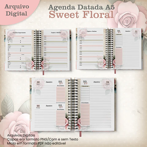 Agenda Datada A5 2027 - Encadernação