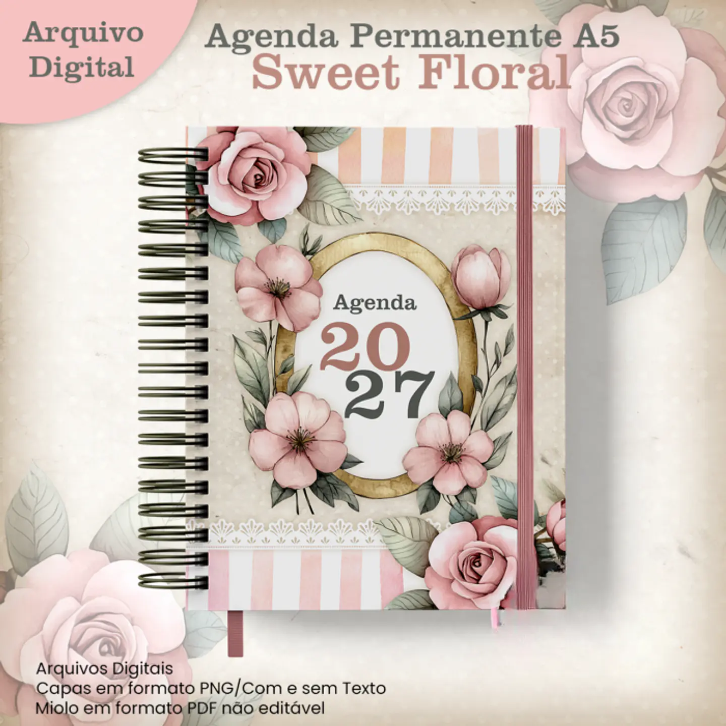 Agenda Permanente A5 - Encadernação 1