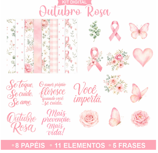 Outubro Rosa - Kit Digital 1
