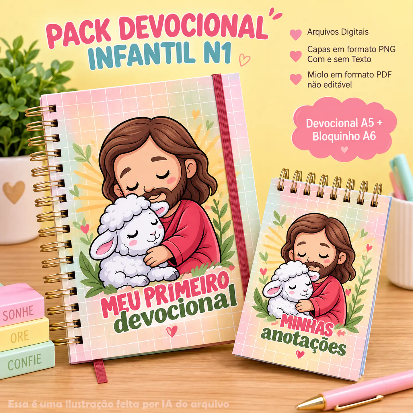 Devocional Infantil A5 + Bloquinho A6 1