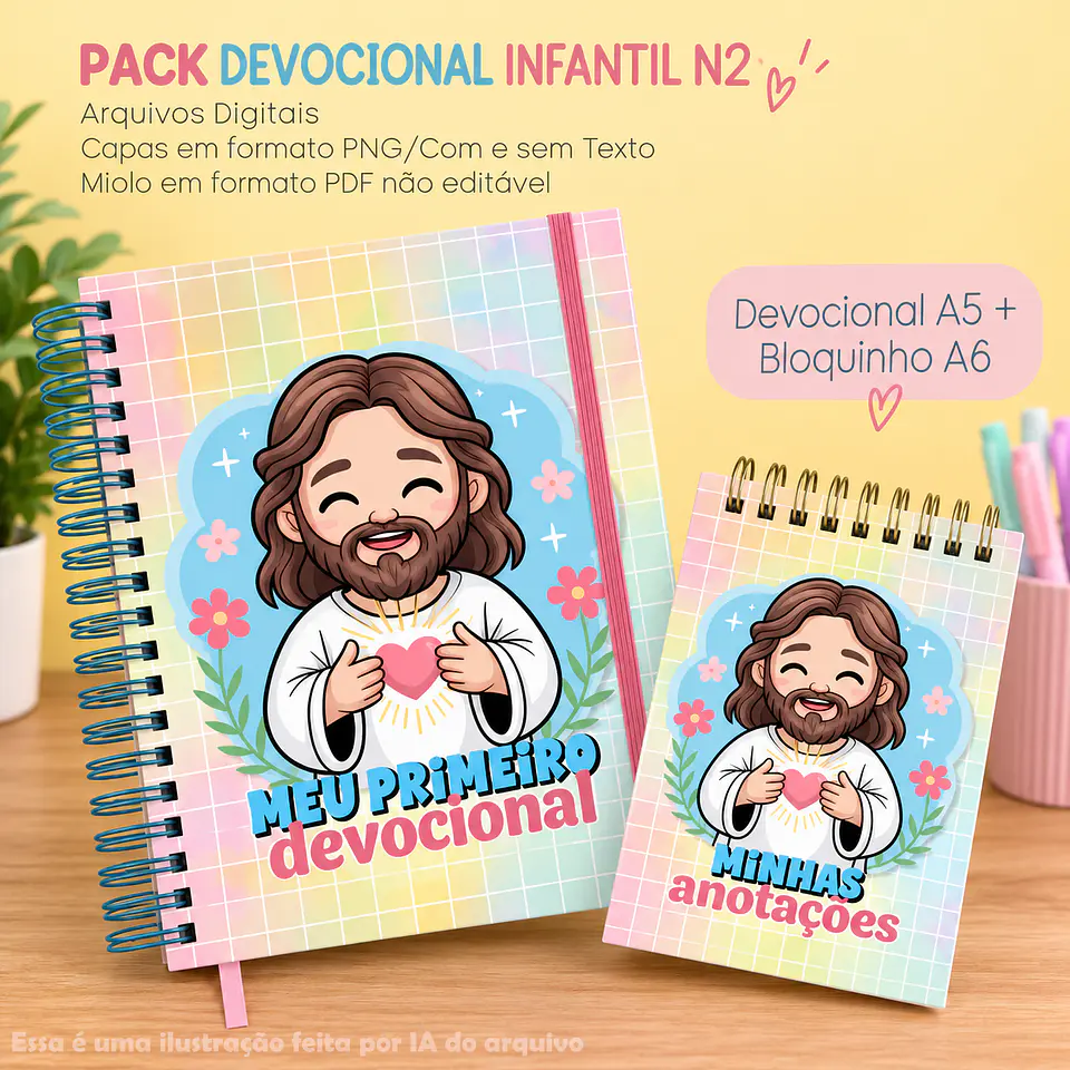 Devocional Infantil A5 + Bloquinho A6 1