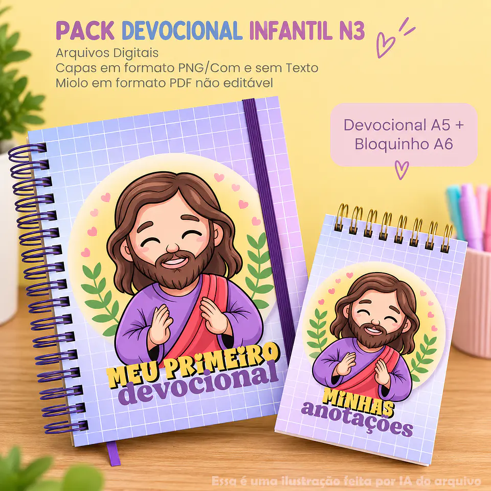 Devocional Infantil A5 + Bloquinho A6 1