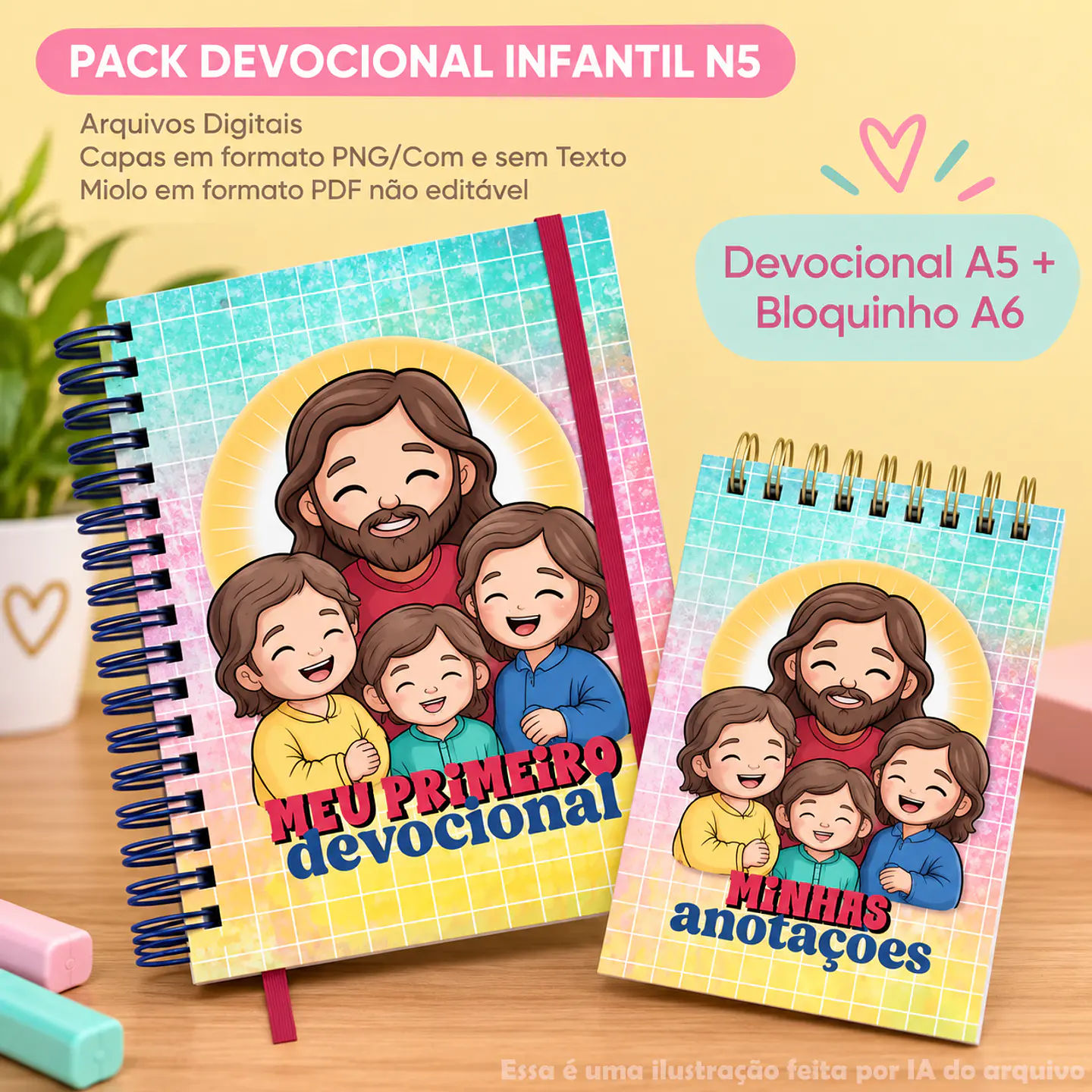Devocional Infantil A5 + Bloquinho A6 1