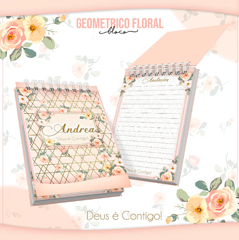 Geométrico Floral - Bloquinho