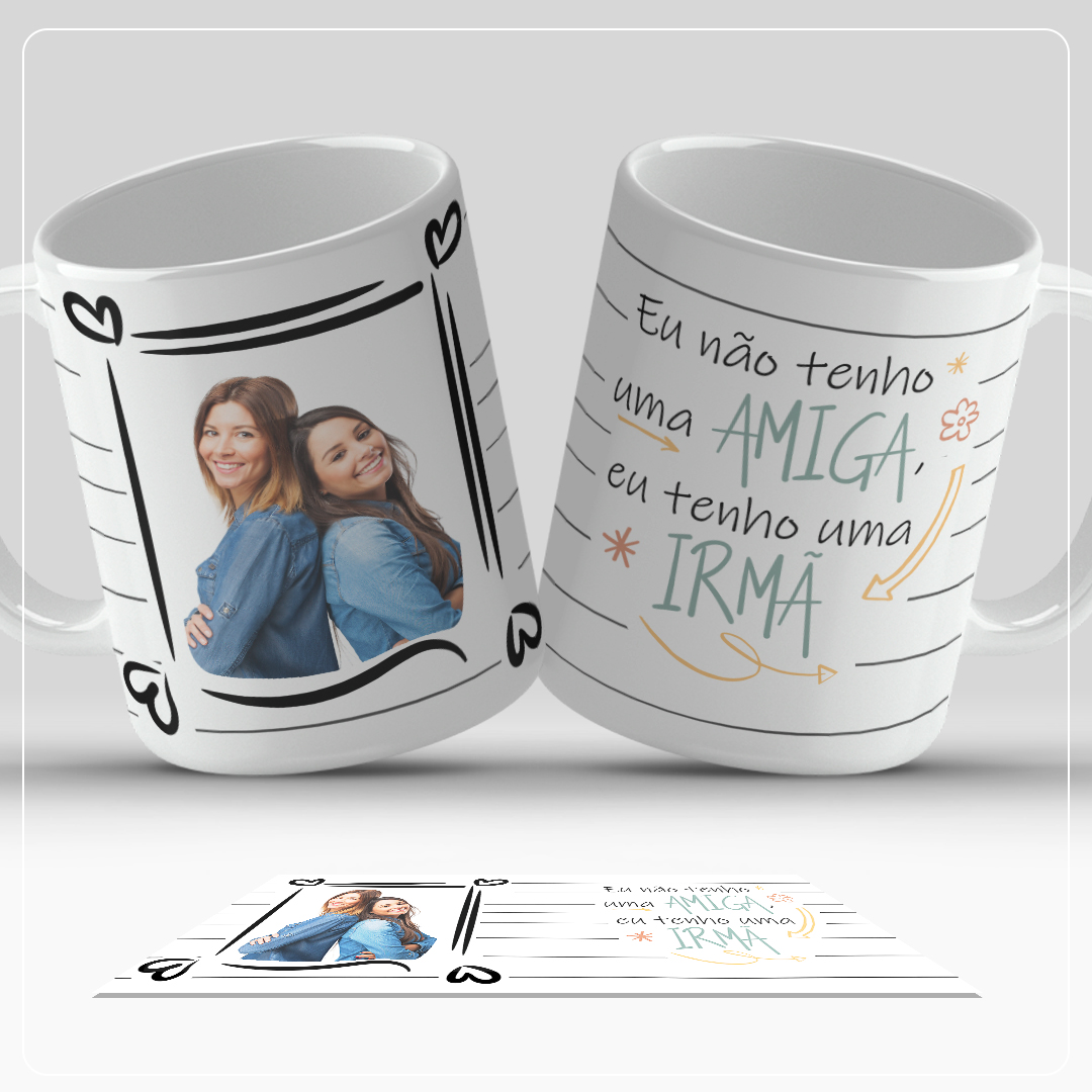 Canecas Amigas - Sublimação 5