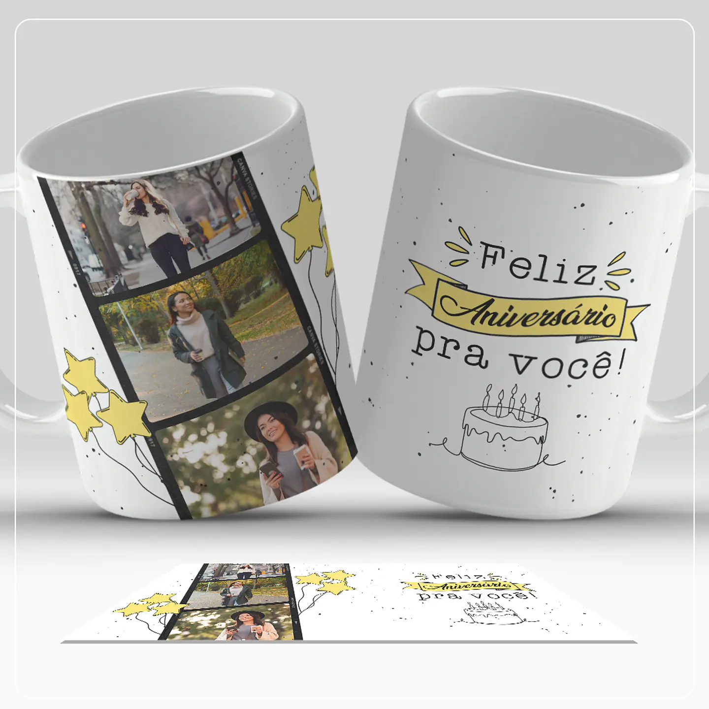 Canecas Aniversário com Foto - Sublimação 4