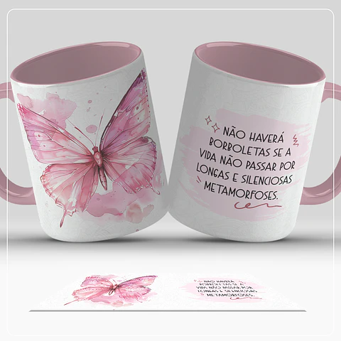 Pack Borboletas (Canecas) - Sublimação