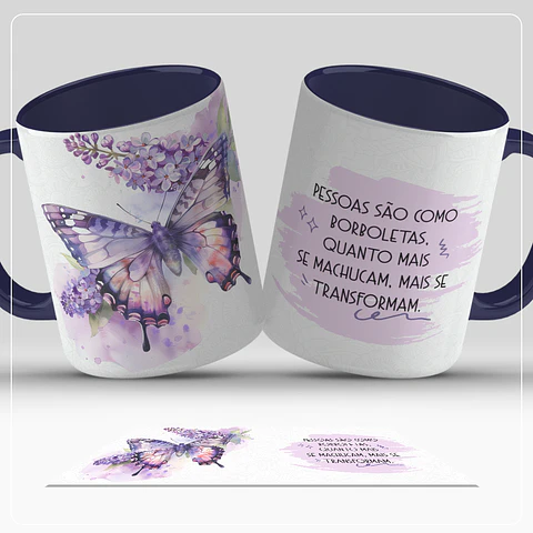 Pack Borboletas (Canecas) - Sublimação