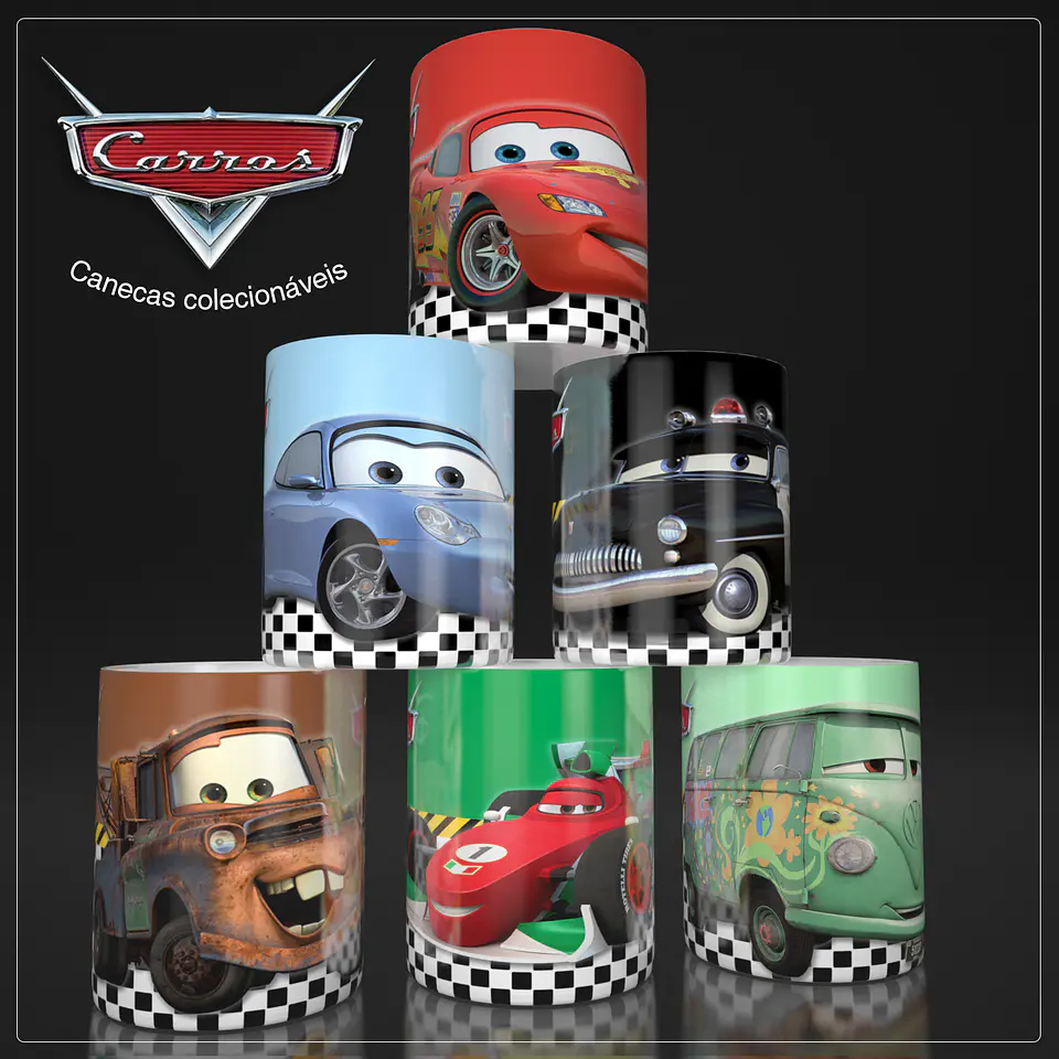 Coleção Carros (Canecas) - Sublimação 1