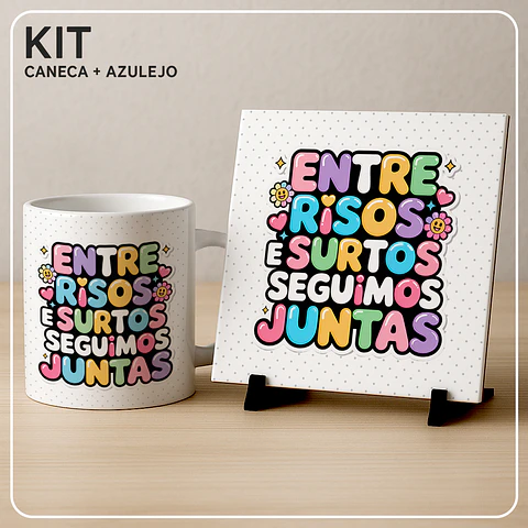 Amiga de Verdade (Caneca e Azulejo) - Sublimação
