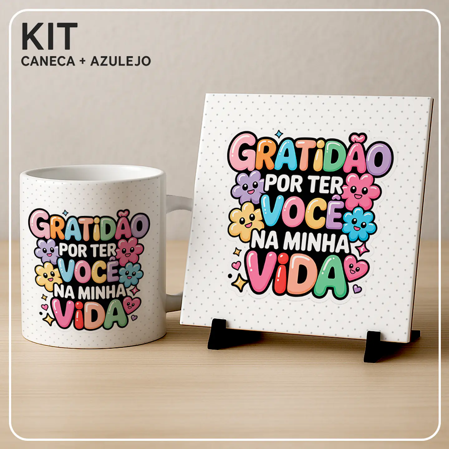 Amiga de Verdade (Caneca e Azulejo) - Sublimação 3