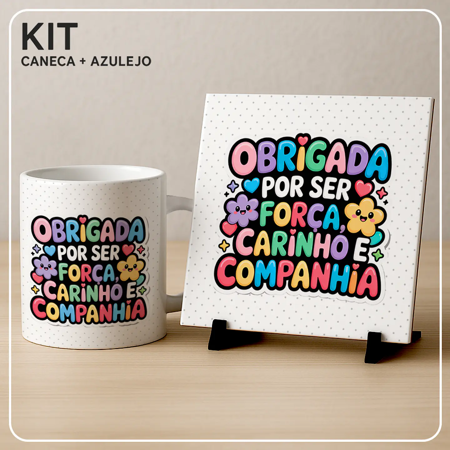 Amiga de Verdade (Caneca e Azulejo) - Sublimação 8