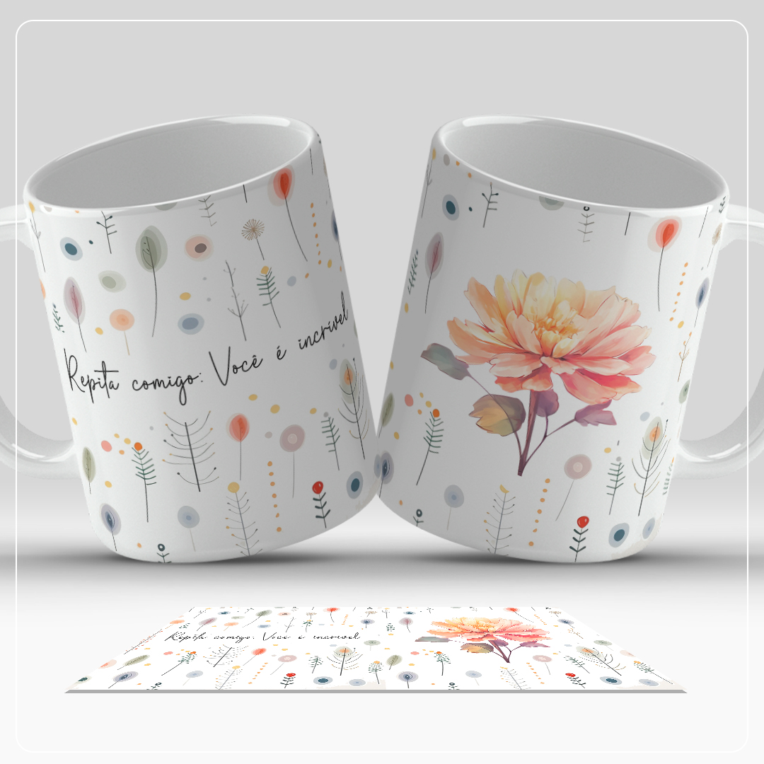 Floral Frases (Canecas) - Sublimação 4