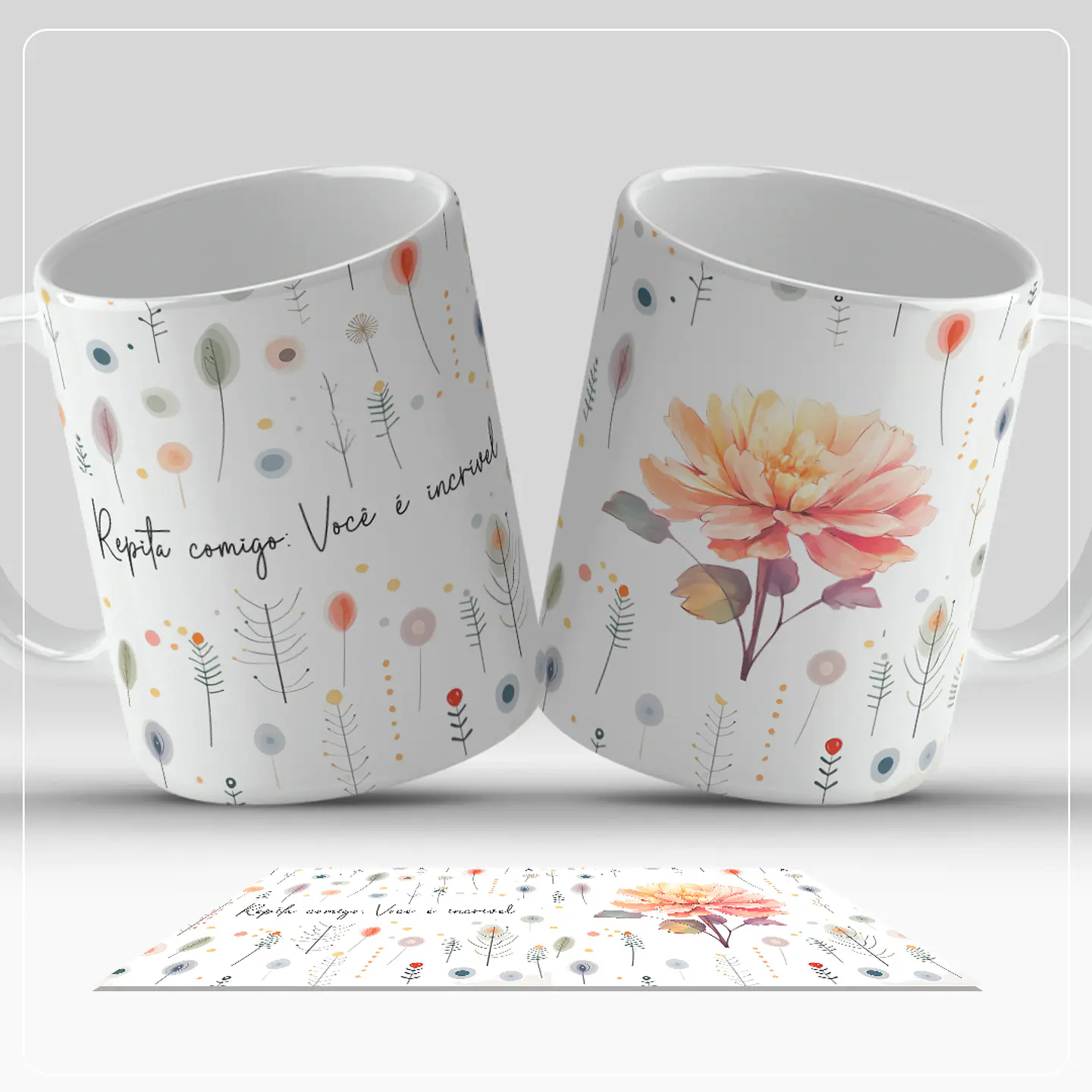 Floral Frases (Canecas) - Sublimação 4