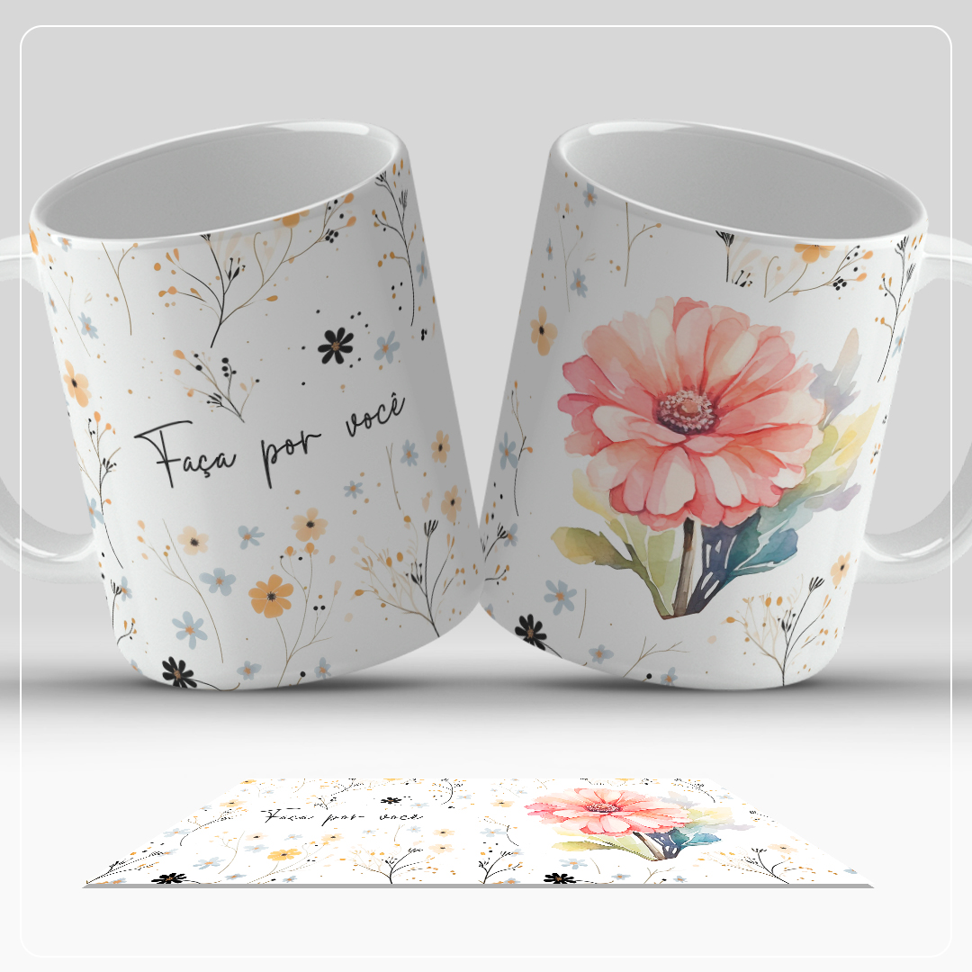 Floral Frases (Canecas) - Sublimação 6