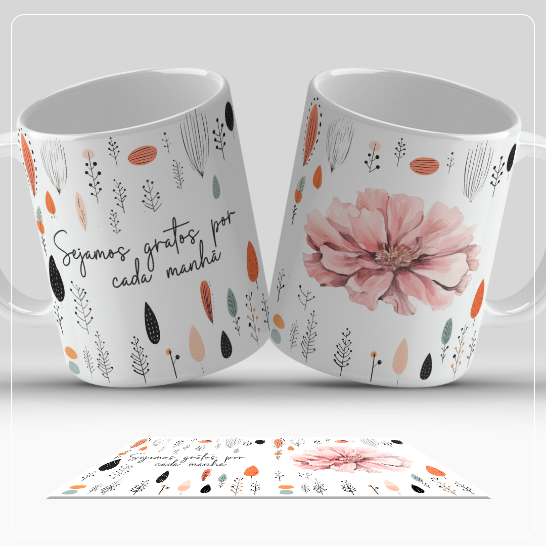 Floral Frases (Canecas) - Sublimação 7