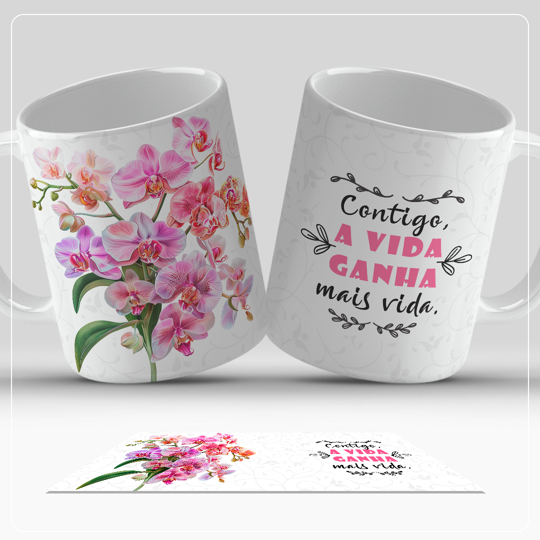 Canecas Flores - Sublimação 5