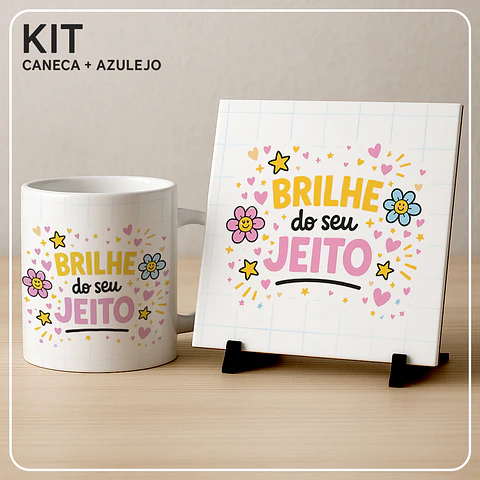Lindas Frases (Azulejo e Caneca) - Sublimação