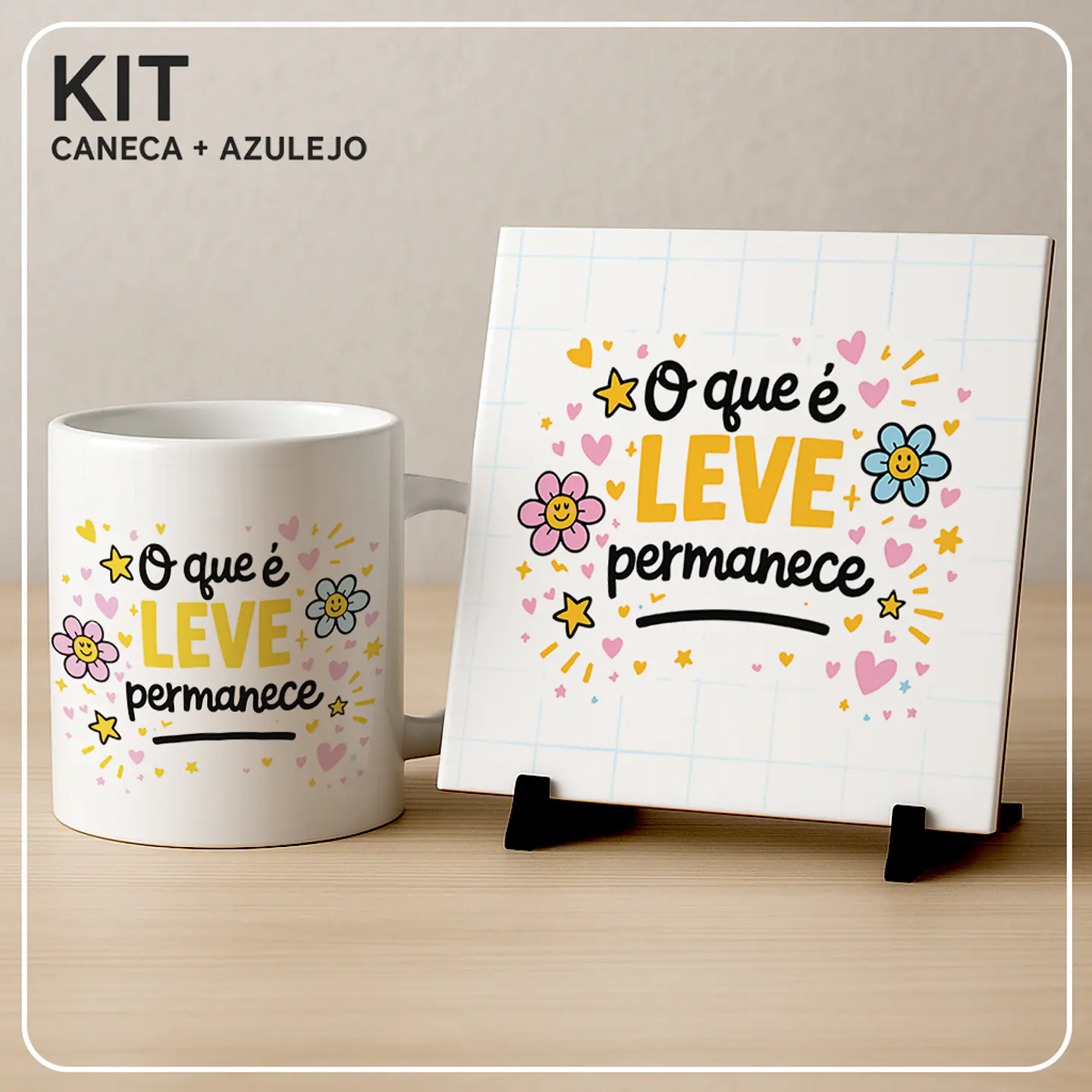 Lindas Frases (Azulejo e Caneca) - Sublimação 2