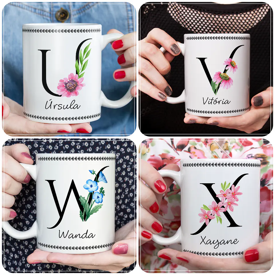 Nomes Florais (Canecas) - Sublimação 4