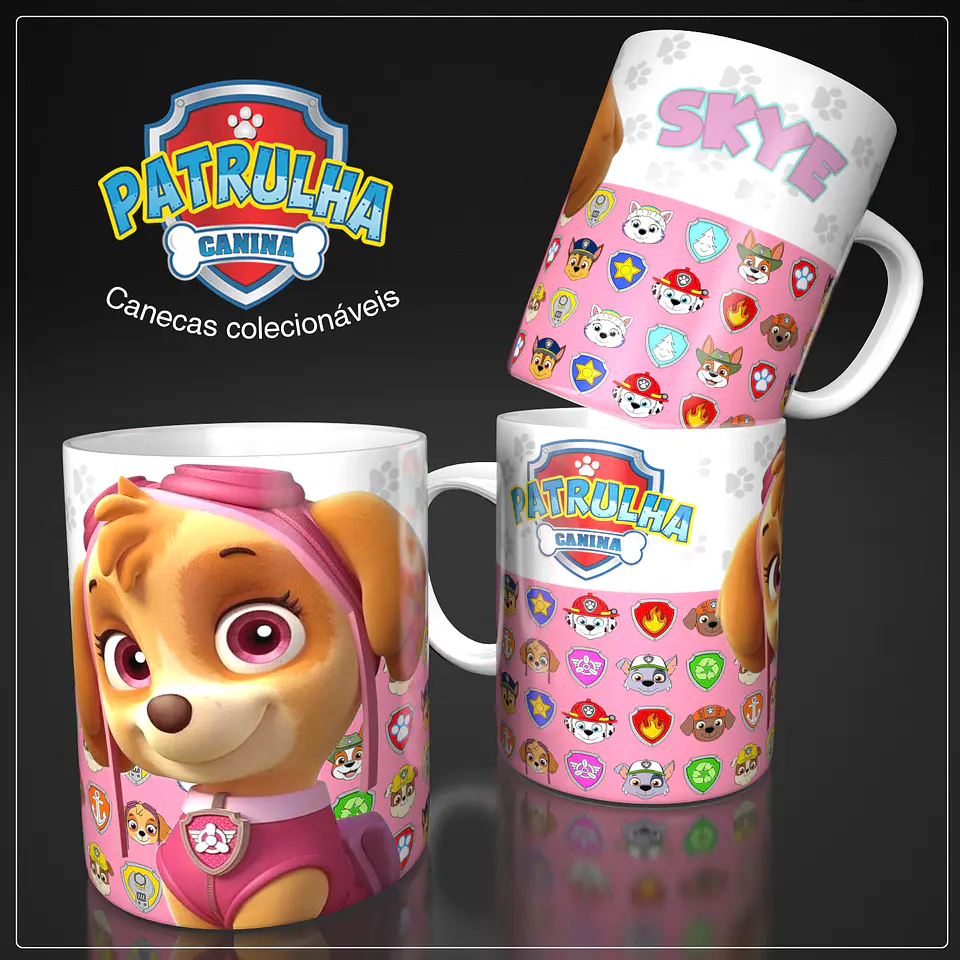 Coleção Patrulha Canina - Sublimação 7