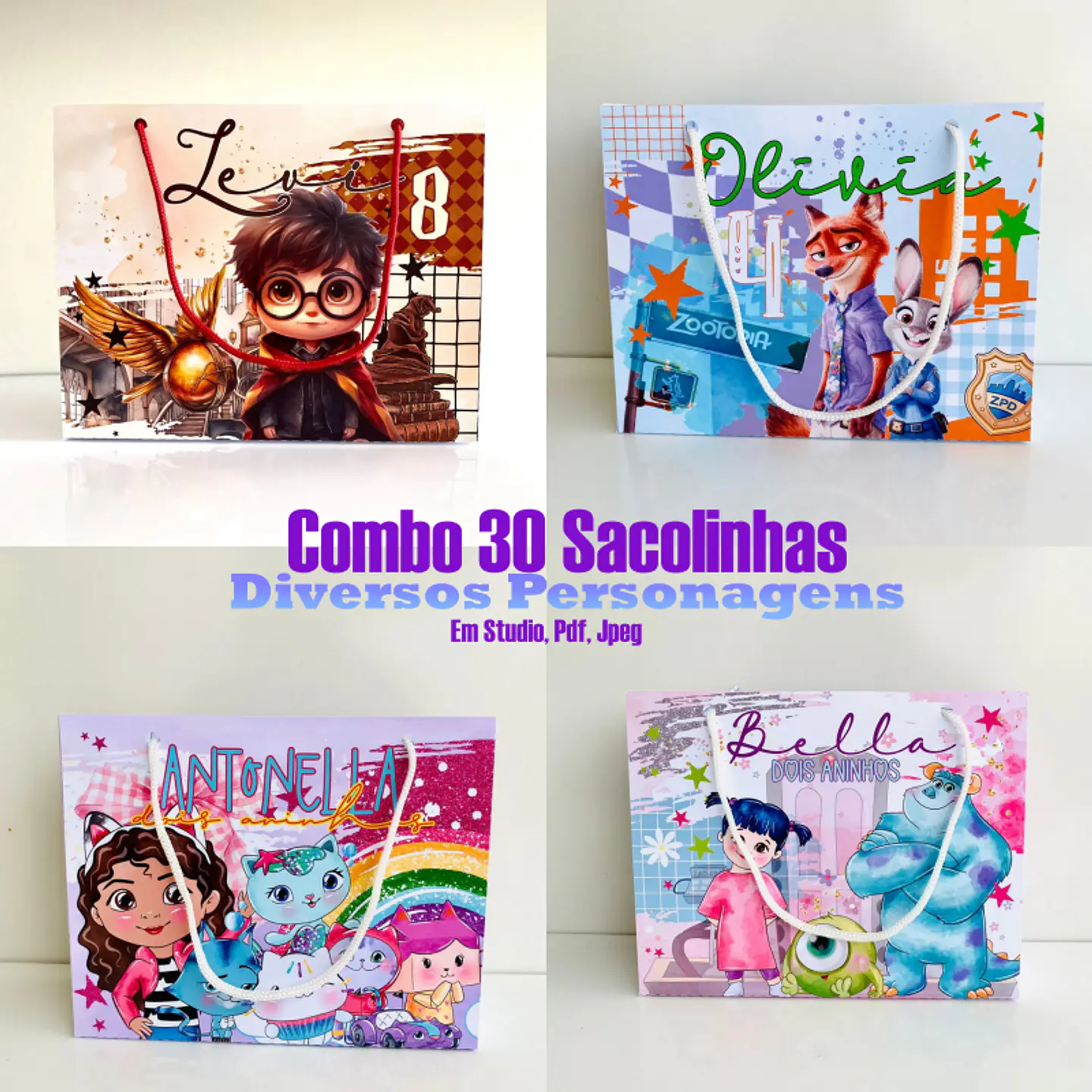Super Combo Sacolinhas (30 Temas) - Arquivo de Corte 1
