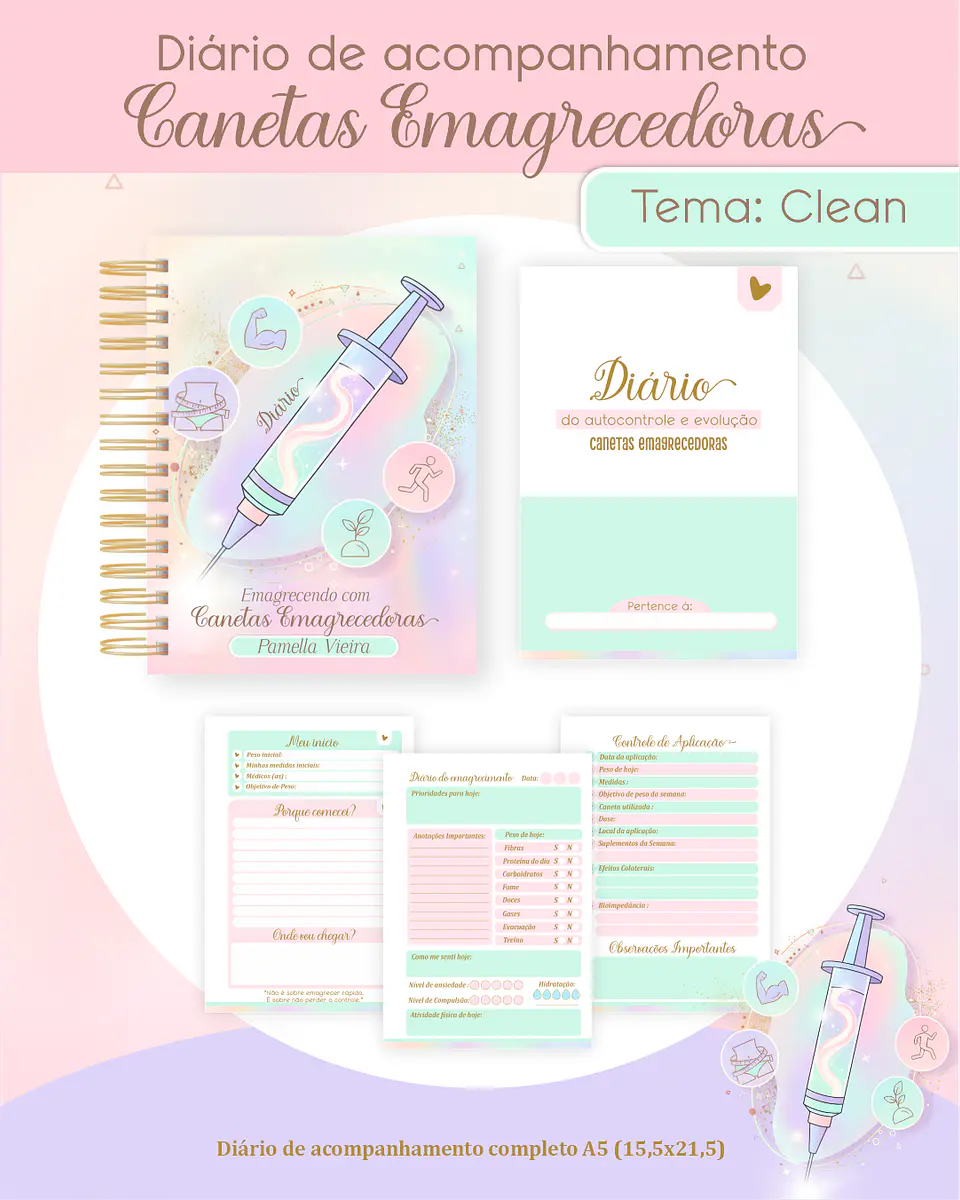 Diário de Acompanhamento Canetas Emagrecedoras 1