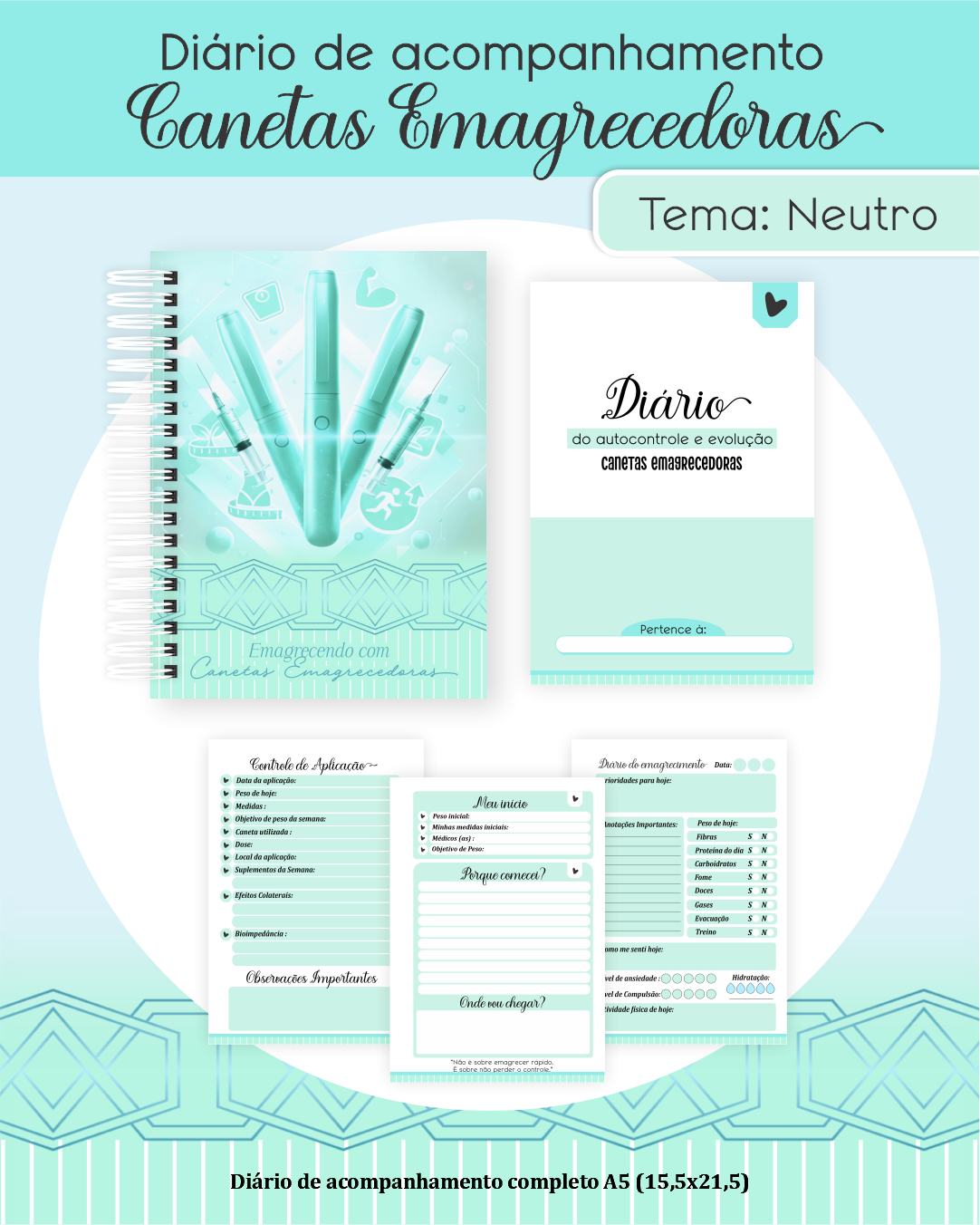 Diário de Acompanhamento Canetas Emagrecedoras 1