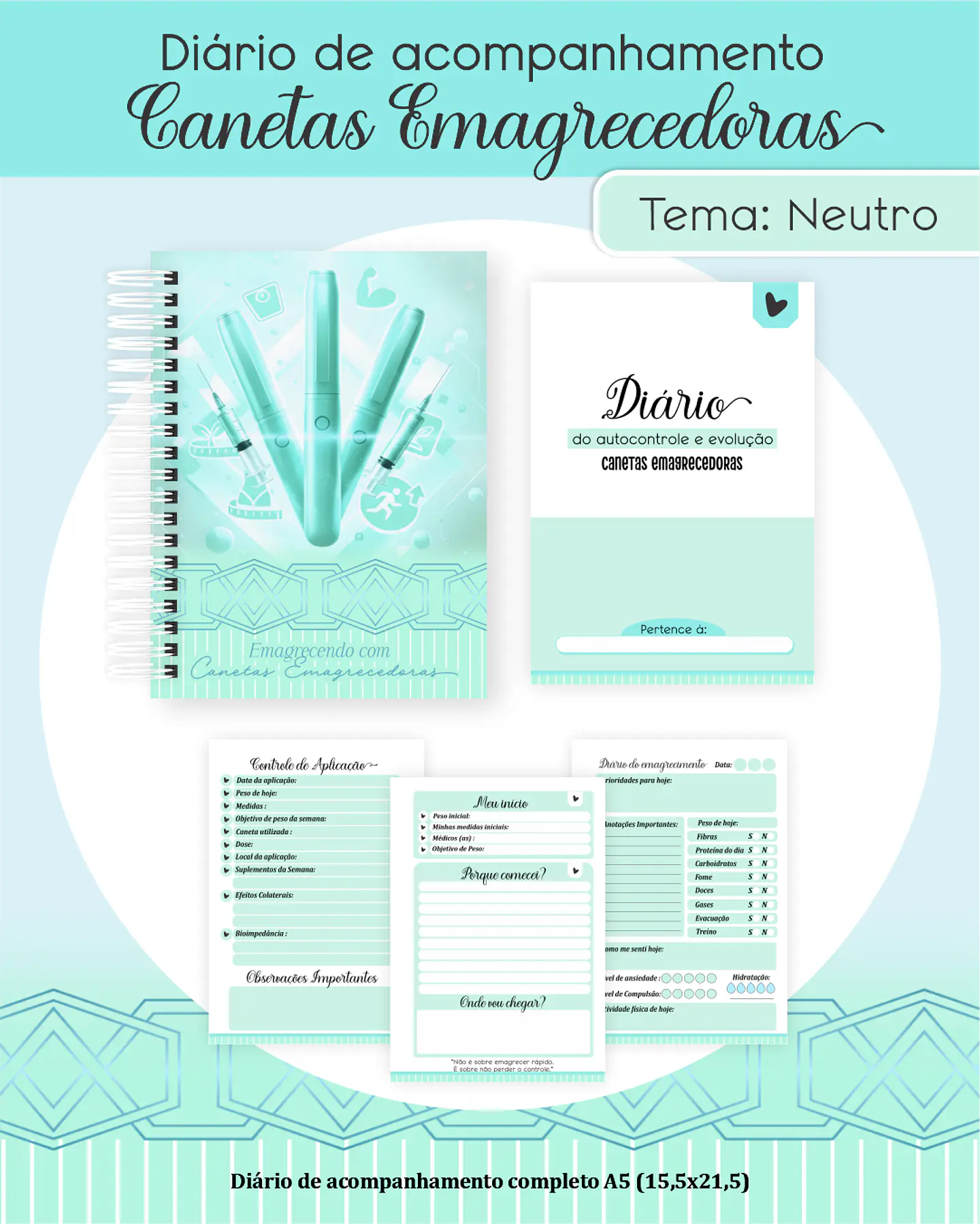 Diário de Acompanhamento Canetas Emagrecedoras 1