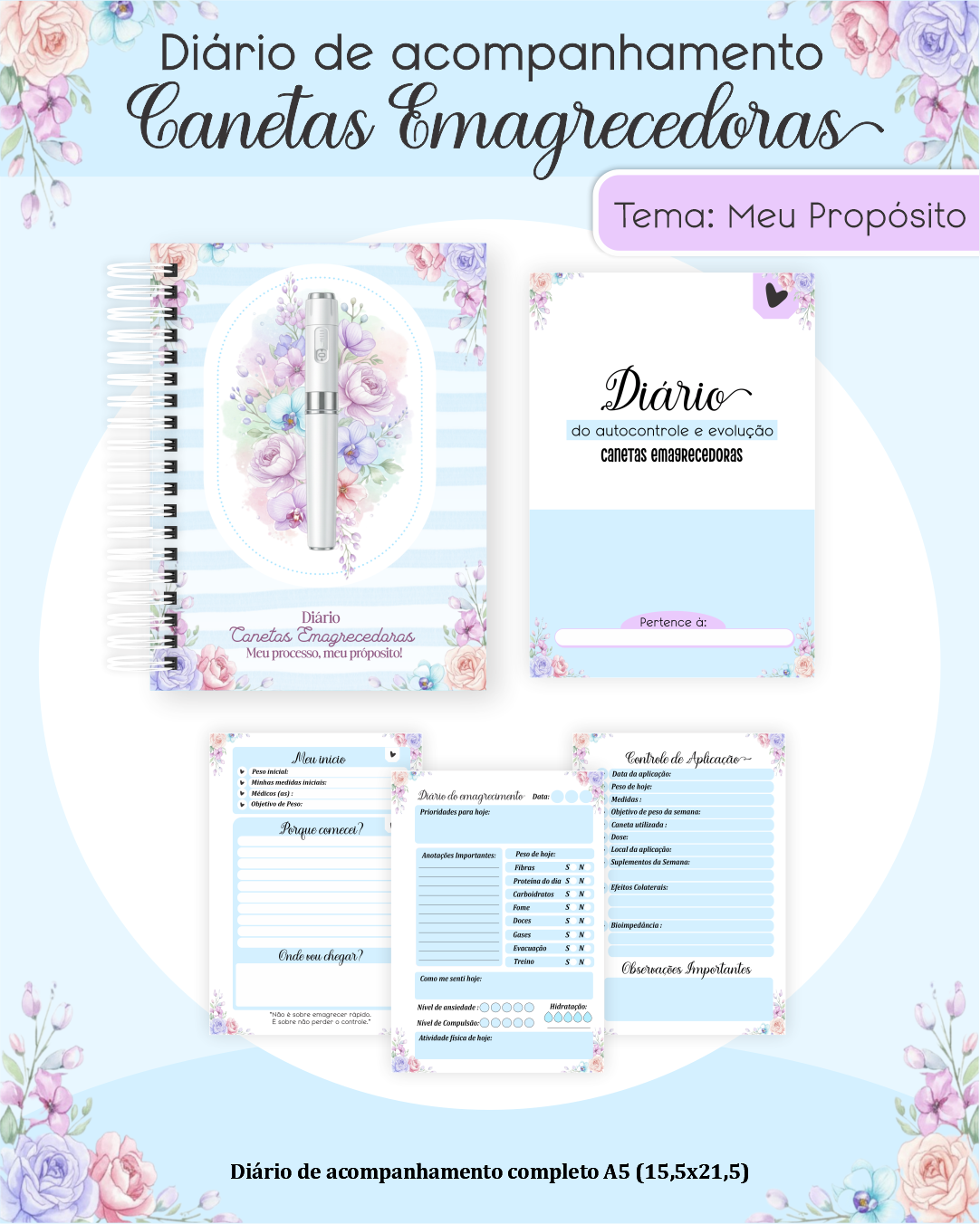Diário de Acompanhamento Canetas Emagrecedoras 1