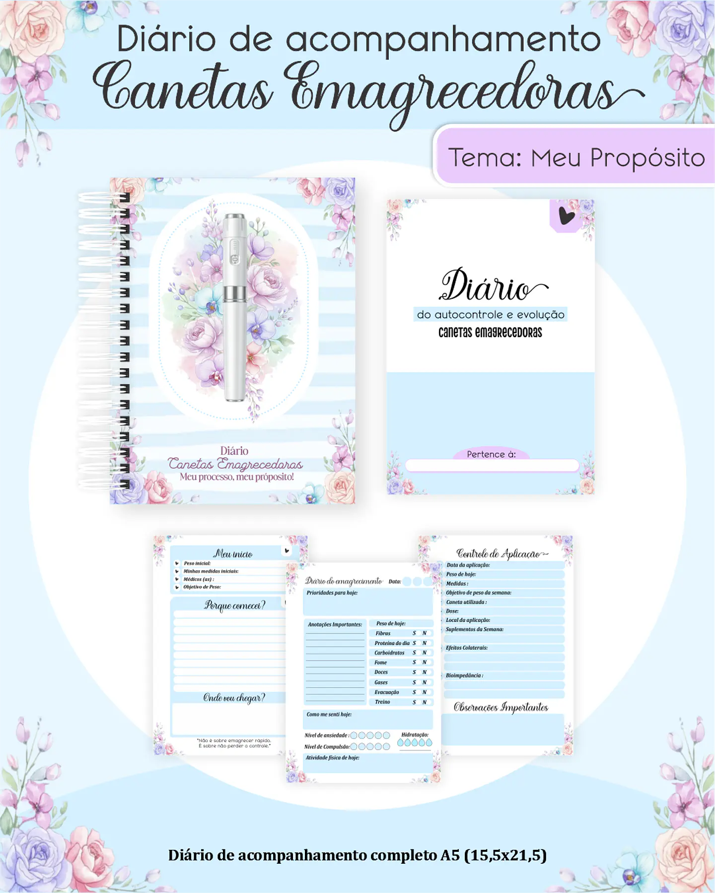 Diário de Acompanhamento Canetas Emagrecedoras 1