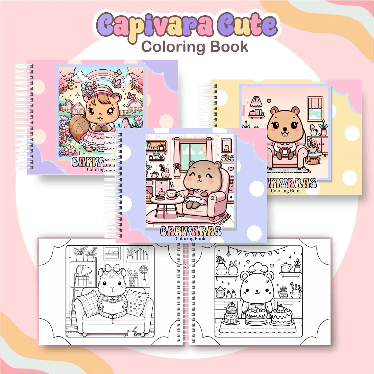 Pack Livros de Colorir 1 (30 Temas) - Encadernação 2