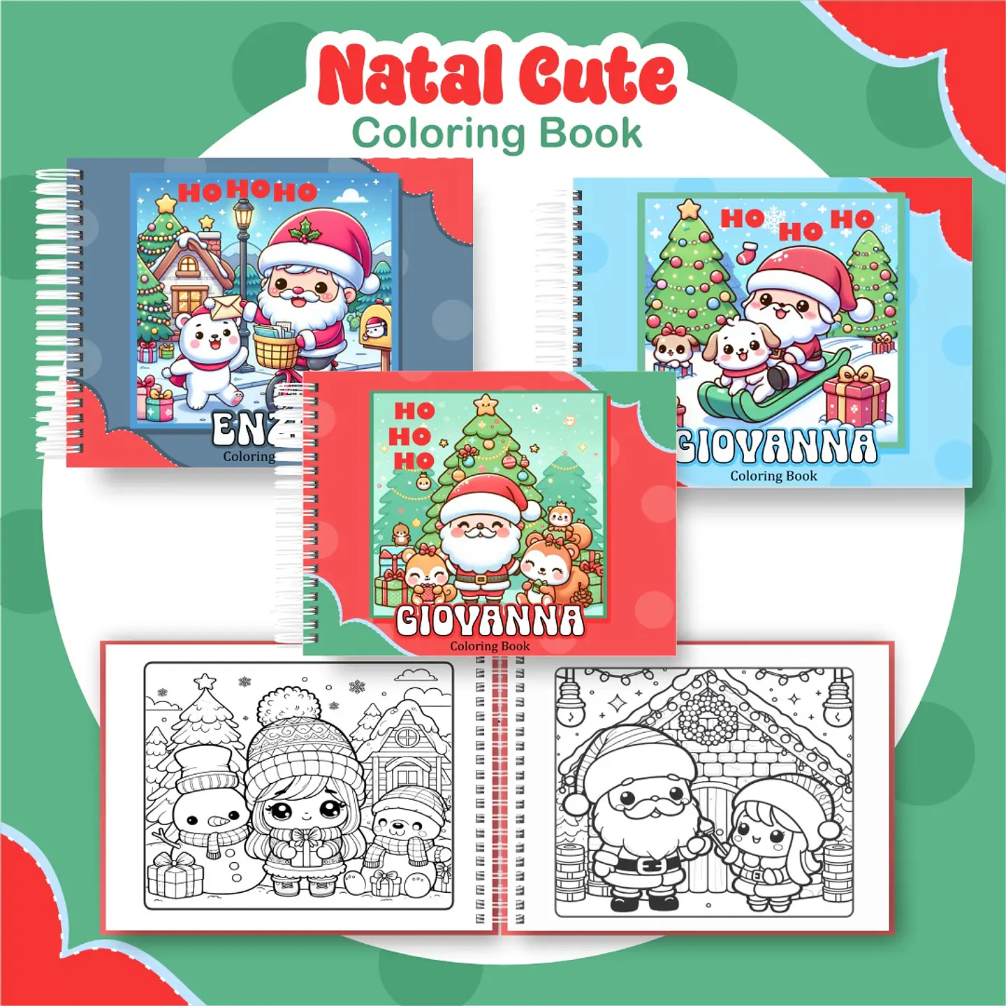 Pack Livros de Colorir 1 (30 Temas) - Encadernação 3