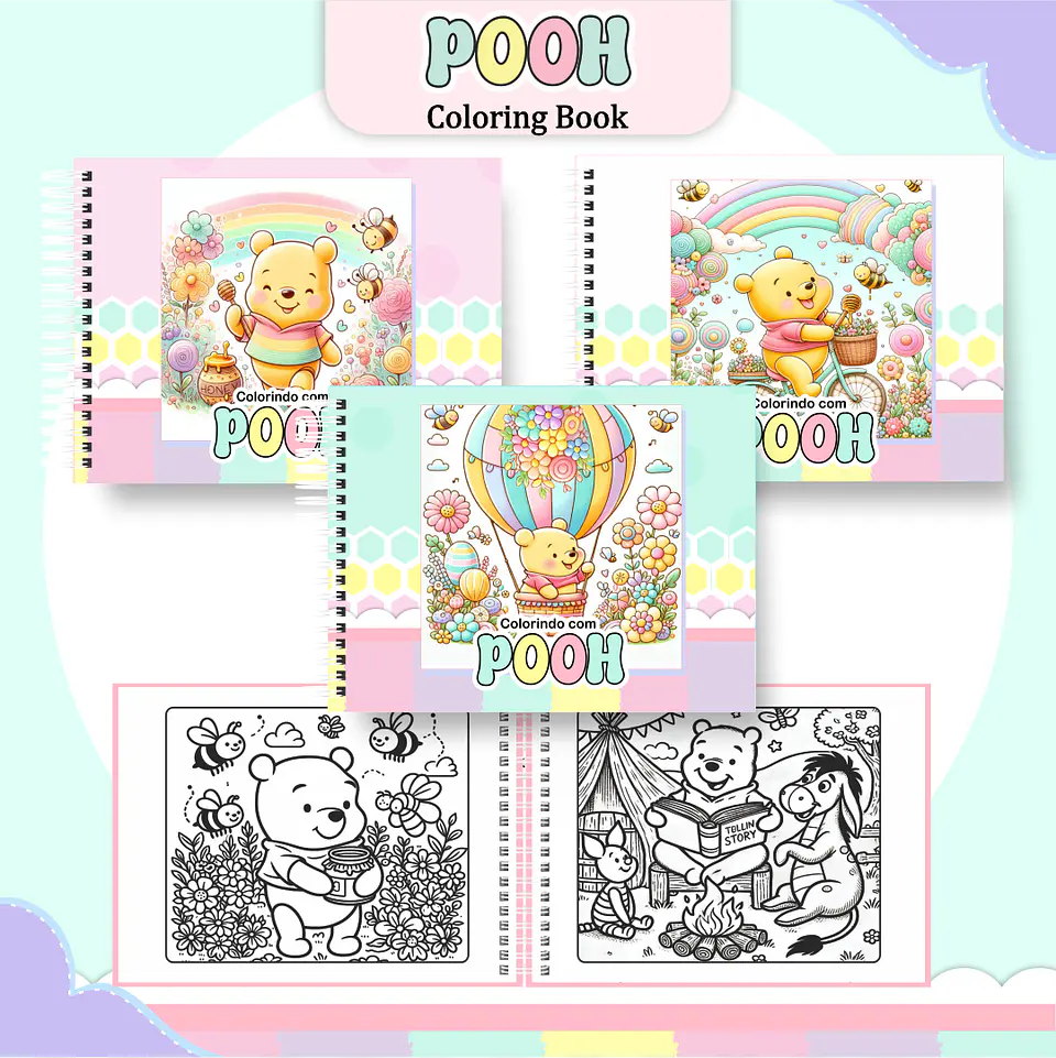 Pack Livros de Colorir 1 (30 Temas) - Encadernação 7