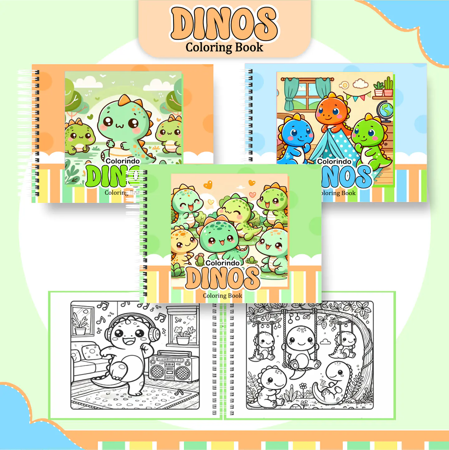 Pack Livros de Colorir 1 (30 Temas) - Encadernação 10