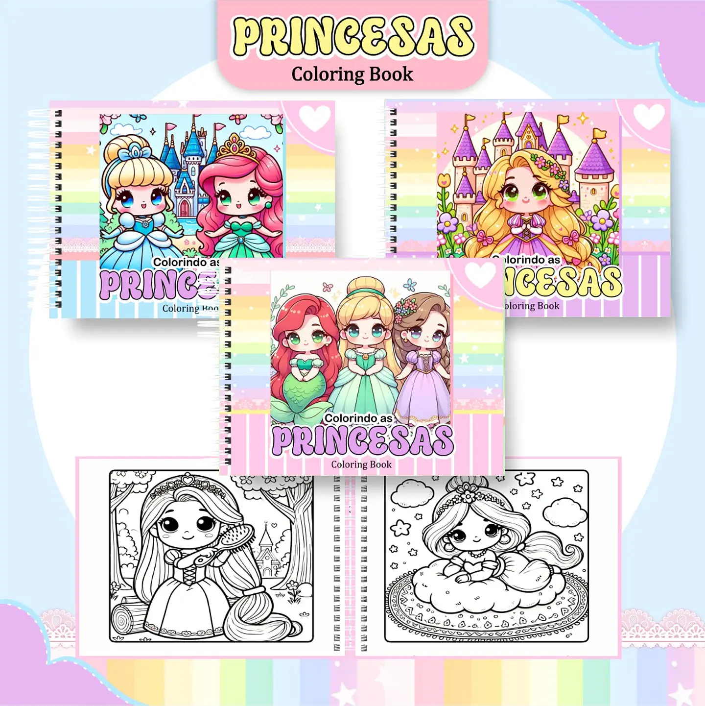 Pack Livros de Colorir 1 (30 Temas) - Encadernação 11