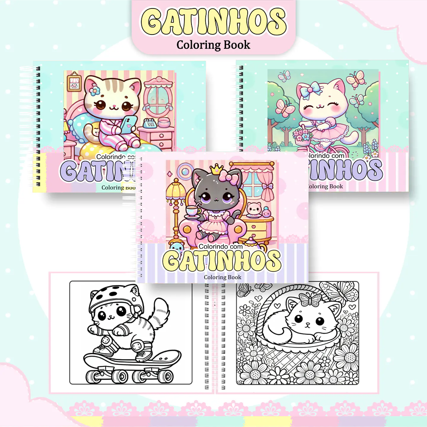 Pack Livros de Colorir 1 (30 Temas) - Encadernação 15