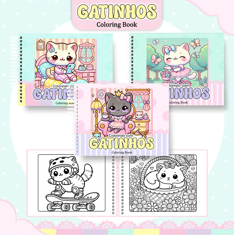 Pack Livros de Colorir 1 (30 Temas) - Encadernação 15