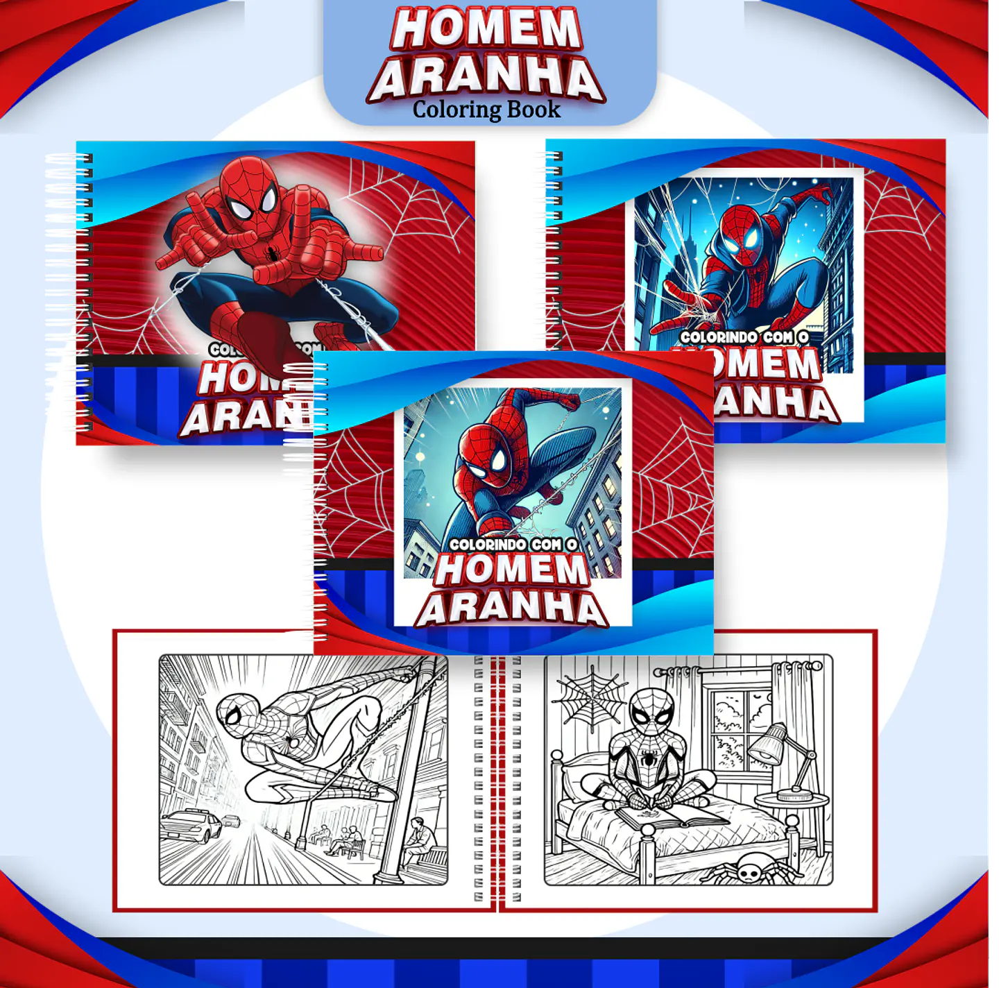 Pack Livros de Colorir 1 (30 Temas) - Encadernação 17