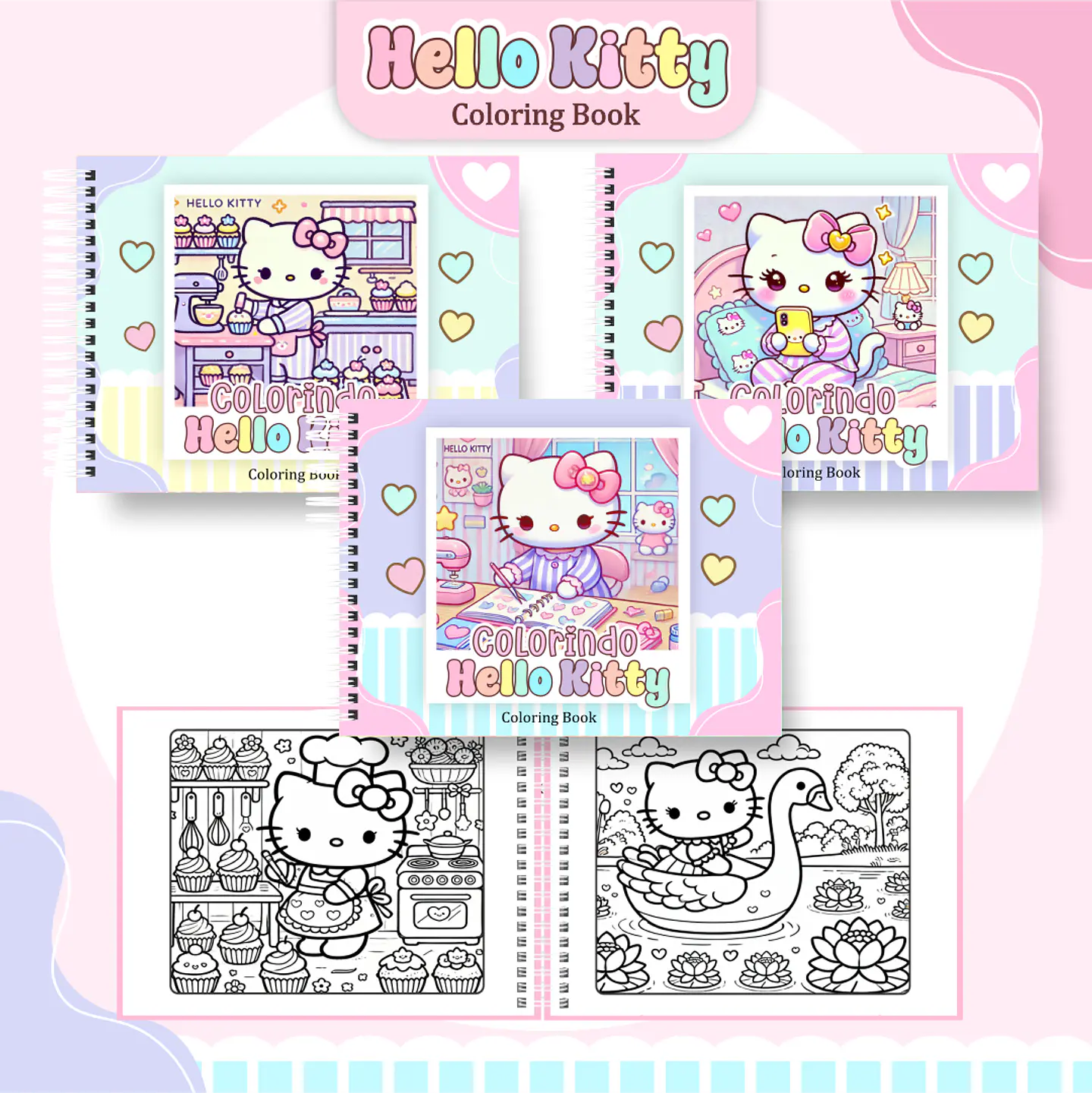 Pack Livros de Colorir 1 (30 Temas) - Encadernação 18