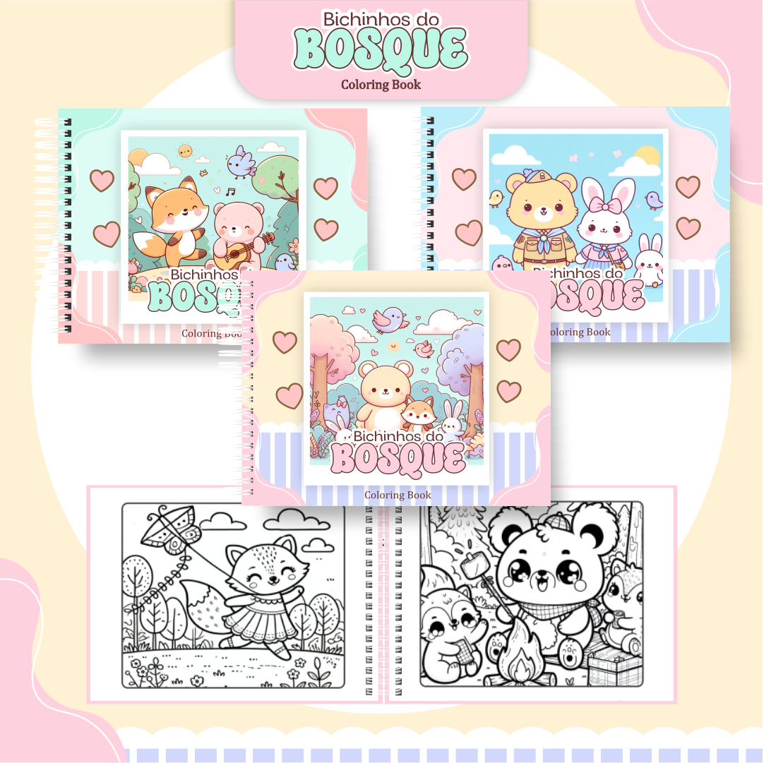 Pack Livros de Colorir 1 (30 Temas) - Encadernação 19