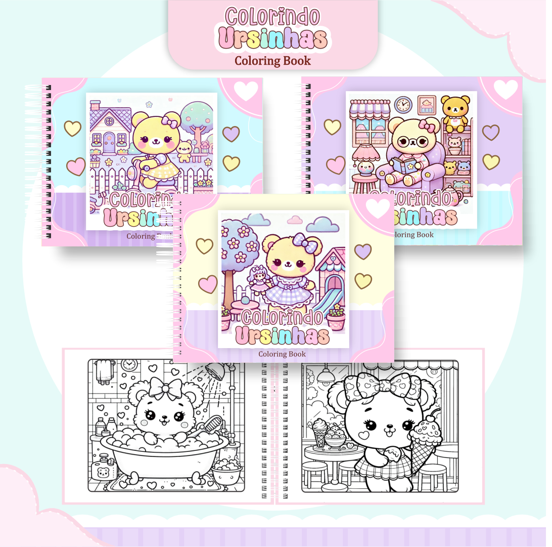 Pack Livros de Colorir 1 (30 Temas) - Encadernação 20