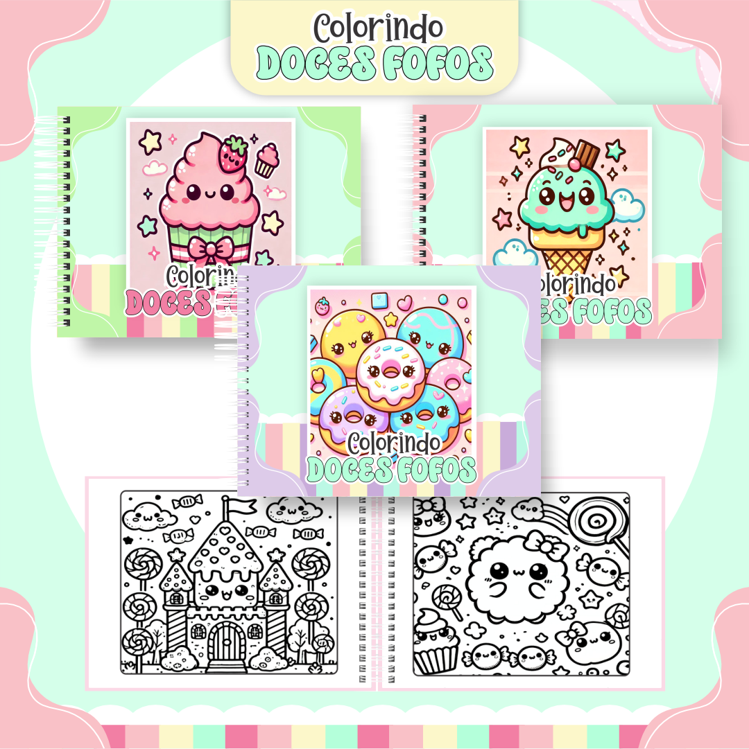 Pack Livros de Colorir 1 (30 Temas) - Encadernação 21