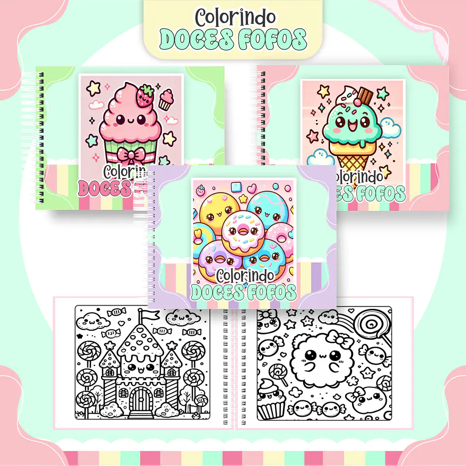 Pack Livros de Colorir 1 (30 Temas) - Encadernação 21