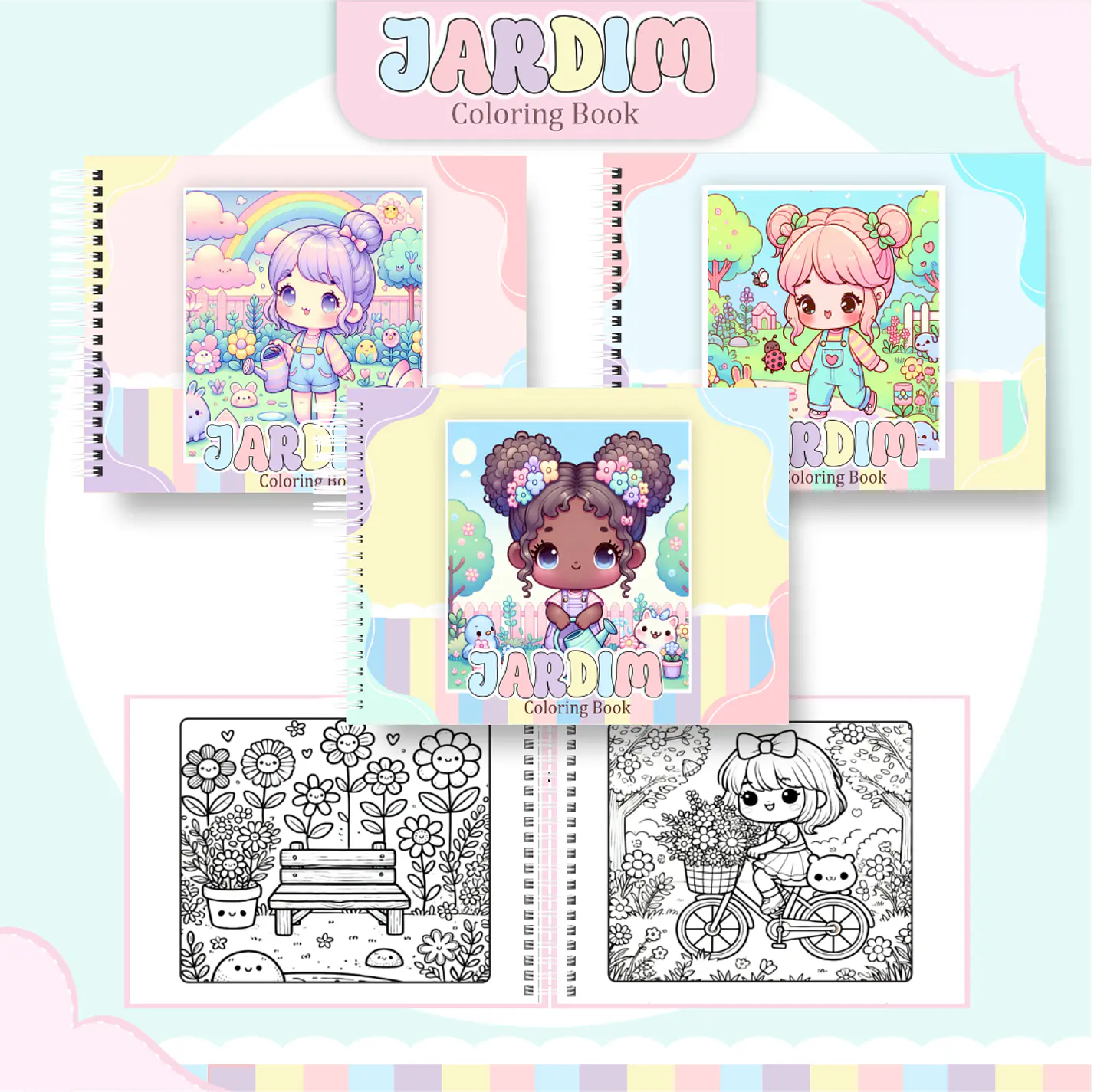Pack Livros de Colorir 1 (30 Temas) - Encadernação 24